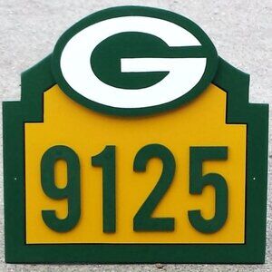 Green Bay Packers Address Sign for your home (with your address) GO PACK GO!